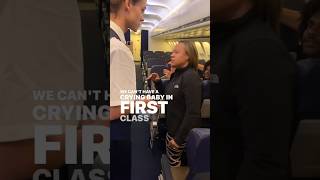 Passengers outraged Lady complaining about crying baby goes to first class shorts [upl. by Kallista]