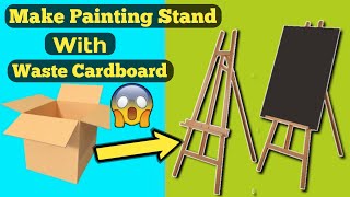 How to make drawing stand at home diy board stand  painting stand  diy art easel craftkash [upl. by Eyr]