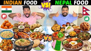 INDIAN STREET FOOD Vs NEPAL STREET FOOD😱INDIA Vs NEPAL FOOD WAR😍🔥 [upl. by Ennyl601]