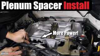 Nissan 350Z G35 Plenum Spacer Motordyne MREV 2 and Throttle Body Spacer Installation  AnthonyJ350 [upl. by Darreg]