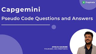 Capgemini Pseudo Code Questions and Answers [upl. by Leumek]