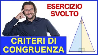 Criteri di congruenza tra triangoli esercizio svolto [upl. by Oiligriv]