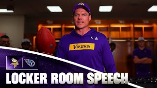 Kevin O’Connell’s Locker Room Speech After Minnesota Vikings Win Over Tennessee Titans [upl. by Ahsenahs]