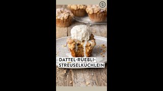 DattelRüebliStreuselküchlein – Rezept von Streusel [upl. by Melva]