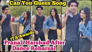 Harshad Chopda With Pranali Rathod Cute Moments After Dance Reharsal of ITA Awards  Harshali Abhira [upl. by Karub]