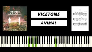 Vicetone  Animal feat Jordan Powers amp Bekah Novi PIANO TUTORIAL amp COVER [upl. by Pena]