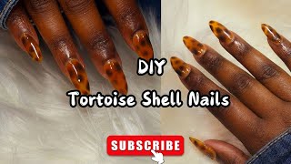 DIY Tortoise Shell Nails Fall Almond Nails nailtutorial diynails fallnailart tortoiseshell [upl. by Acsehcnarf]