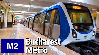 ⁴ᴷ⁶⁰ Exploring Bucharest Metro Line M2 [upl. by Anekam370]