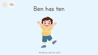 Ben has Ten  Decodable reader  Phonics  Short Vowel e  Learning Video  Story for Children [upl. by Attenor]