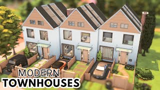 MODERN TOWNHOUSES 🏠🏠🏠 The Sims 4 Speed Build  no CC [upl. by Graubert]