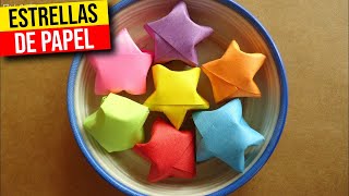 🌟 COMO hacer ESTRELLITAS DE PAPEL🌟HaunterMake [upl. by Cam]