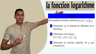 fonction logarithme 2 bac exercices corrigés  fonction logarithme 2 bac primitives exercices [upl. by Solitta]