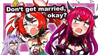 BaeRyS explains why you shouldnt get married IRySHakos BaelzKoseki Bijou  Hololive English [upl. by Esemaj]