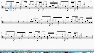 Tananai  Abissale  trascrizione di batteria spartito batteria drum score [upl. by Norha]