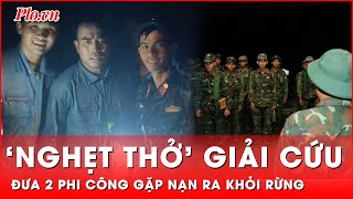 ‘Nghẹt thở giải cứu đưa hai phi công gặp nạn trong vụ máy bay quân sự rơi ra khỏi rừng  Thời sự [upl. by Yenahc]