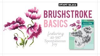 Brushstroke Basics 3 of 5 Penny Black Spontaneous Joy Stamp [upl. by Raknahs]