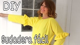 DIY La sudadera con volantes más fácil del mundo  Coser fácil [upl. by Einaffit948]