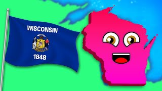 Learn About The 72 Counties Of Wisconsin  US State Songs For Kids  KLT Geography [upl. by Ahseer]