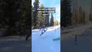 Snowboard Grab With Rail snowboard snowboarding steamboat winter snow wintersport [upl. by Frierson]