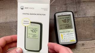 Airthings Corentium Home Radon Detector 223 Portable Lightweight Review [upl. by Nirrac863]