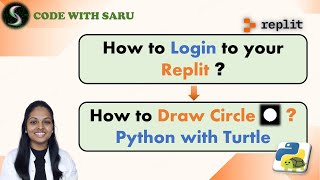 Draw Circle ⭕️ using Python in Replit  Python with Turtle 🐢 Code with Saru [upl. by Ode]