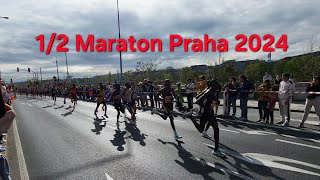 12 Maraton Praha 642024 Prague Half Marathon celý Start závodu [upl. by Aeriel]