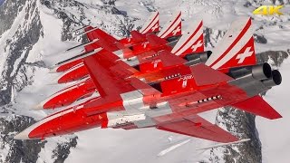 Flying with the Patrouille Suisse 4K [upl. by Ashlan66]