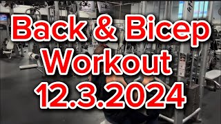 Back amp Biceps Workout 1232024 4nomorefitness backworkout biceps [upl. by Lombardy]