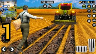 Real Tractor Farming Games 3D  Farming Simulator  Tractor Driving Games  Android amp ios gameplay [upl. by Dimphia]