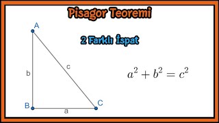 PİSAGOR TEOREMİ 2 FARKLI İSPATI [upl. by Einnej]