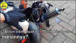 GOPED SCOOTER ENGINE 2T 63CC TIDAK DIPAKAI 3 BULAN LEBIH [upl. by Llerrod]