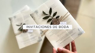 💍MI BODA  Nuestras invitaciones  Como hacer invitaciones económicas y originales [upl. by Uyekawa]