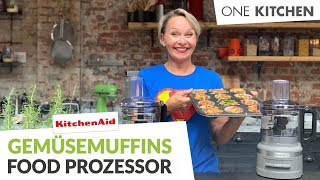 KitchenAid Food Prozessor 21 L – Schnelle Gemüsemuffins  by One Kitchen [upl. by Ahsikahs234]