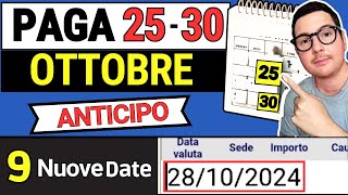 INPS PAGA TRIPLO 28 OTTOBRE ➜ DATE PAGAMENTI ADI ASSEGNO UNICO PENSIONI 730 NASPI BONUS 100€ SFL [upl. by Denbrook759]