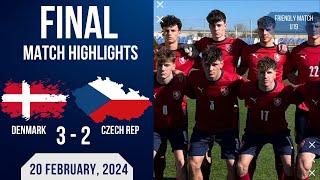 DENMARK U19 32 CZECH REPUBLIC U19  FRIENDLY MATCH  EXTENDED HIGHLIGHTS  20022024 [upl. by Arrec]