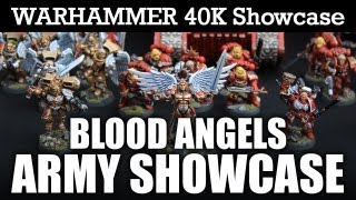 STUNNING Blood Angels Space Marine Army Warhammer 40K Showcase PRO PAINTED  HD Video [upl. by Gallard]