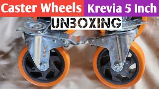 quotUnboxing the Best Krevia 5 Inch 360° Swivel Caster Wheelsquot [upl. by Stiruc]