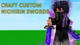 HOW To Craft Custom Swords  Minecraft Demon Slayer Mod [upl. by Pero]