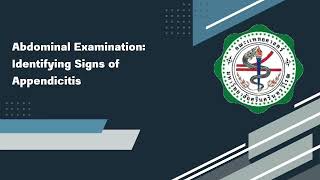 Abdominal examination  appendicitis [upl. by Enaitsirk]