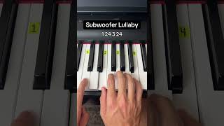 Subwoofer Lullaby  Minecraft Easy Piano Tutorial piano tutorial minecraft [upl. by Tobin]