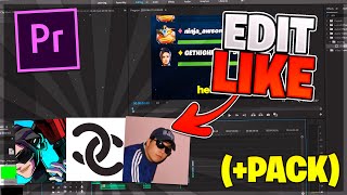 FREE EDITING PACK How to Edit Like Fearless Ceeday and Quackity in Premiere Pro [upl. by Stclair]