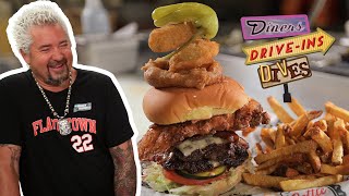 Guy Fieri Takes Down the TITAN Sandwich in Nashville  Diners DriveIns and Dives  Food Network [upl. by Edlin875]