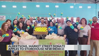 Albertsons Market Street donate apples to Storehouse New Mexico [upl. by Nnaecarg]