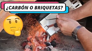 ¿BRIQUETAS O CARBON ¿Qué enciende más rápido prender el carbón 🔥 [upl. by Eelnyl]