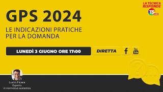 Gps 202426 le indicazioni per inoltrare correttamente la domanda [upl. by Vez]