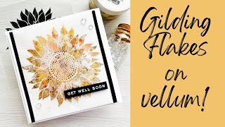 Must try Use VELLUM with your gilding flakes cardmaking cards papercraft [upl. by Grubb]