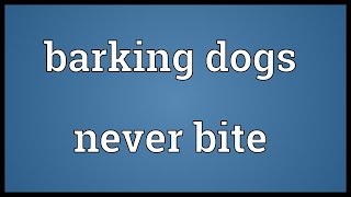 Barking dogs never bite Meaning [upl. by Anaib]