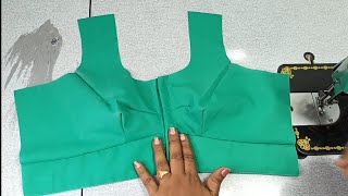 normal blouse 36 size stitching for beginners in telugustep by step వివరంగా [upl. by Oisorbma]