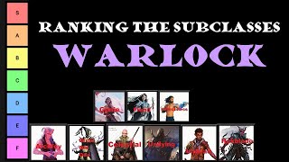 Ranking the Subclasses in DampD The Warlock [upl. by Bopp757]