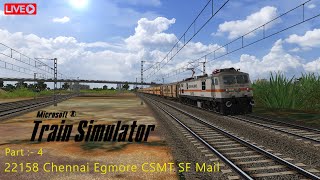 Journey in 22158 Chennai Egmore Csmt Sf Mail With Wap7 With Utkrisht Coaches  Msts Gameplay [upl. by Kassie]